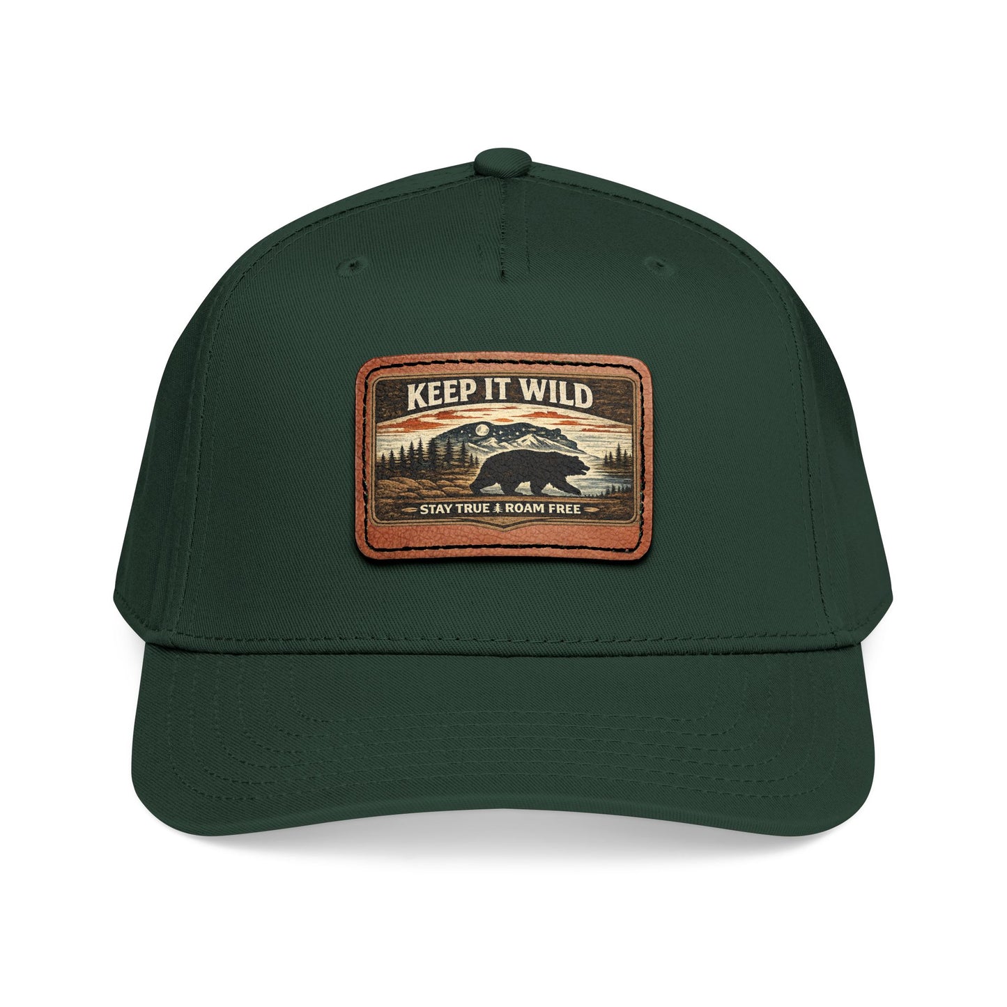 Keep It Wild Leather Patch  — Outdoor Adventure Trucker Hat
