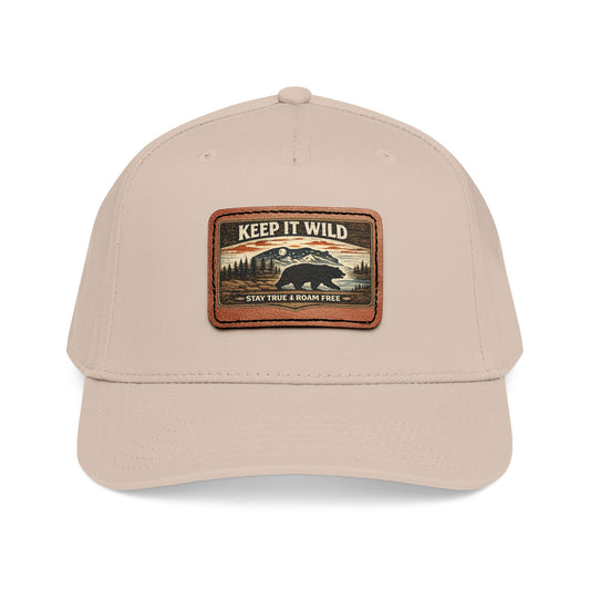 Keep It Wild Leather Patch  — Outdoor Adventure Trucker Hat