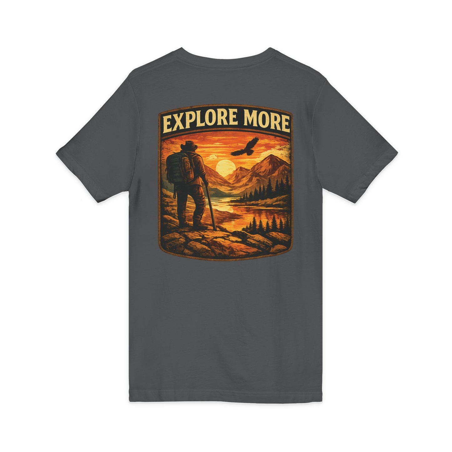 Explore More V-Neck Tee — Adventure Hiking Graphic Shirt
