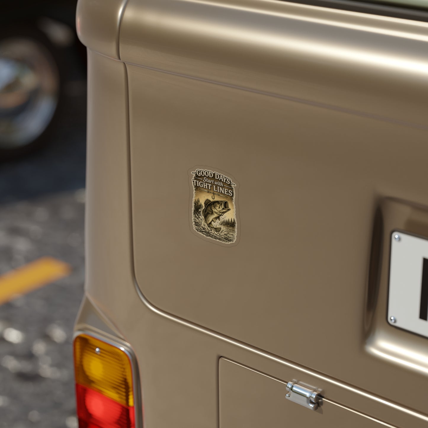"Good Days Start with Tight Lines" Die-Cut Outdoor Vinyl