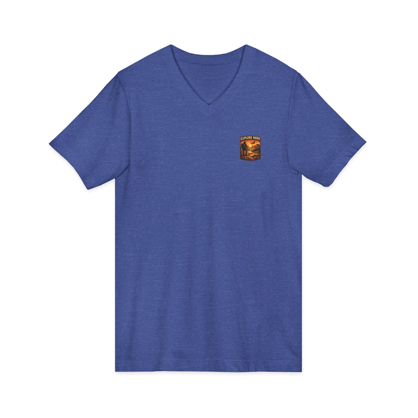 Explore More V-Neck Tee — Adventure Hiking Graphic Shirt