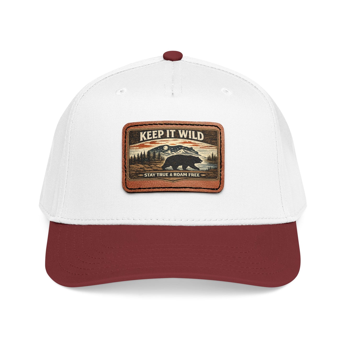 Keep It Wild Leather Patch  — Outdoor Adventure Trucker Hat