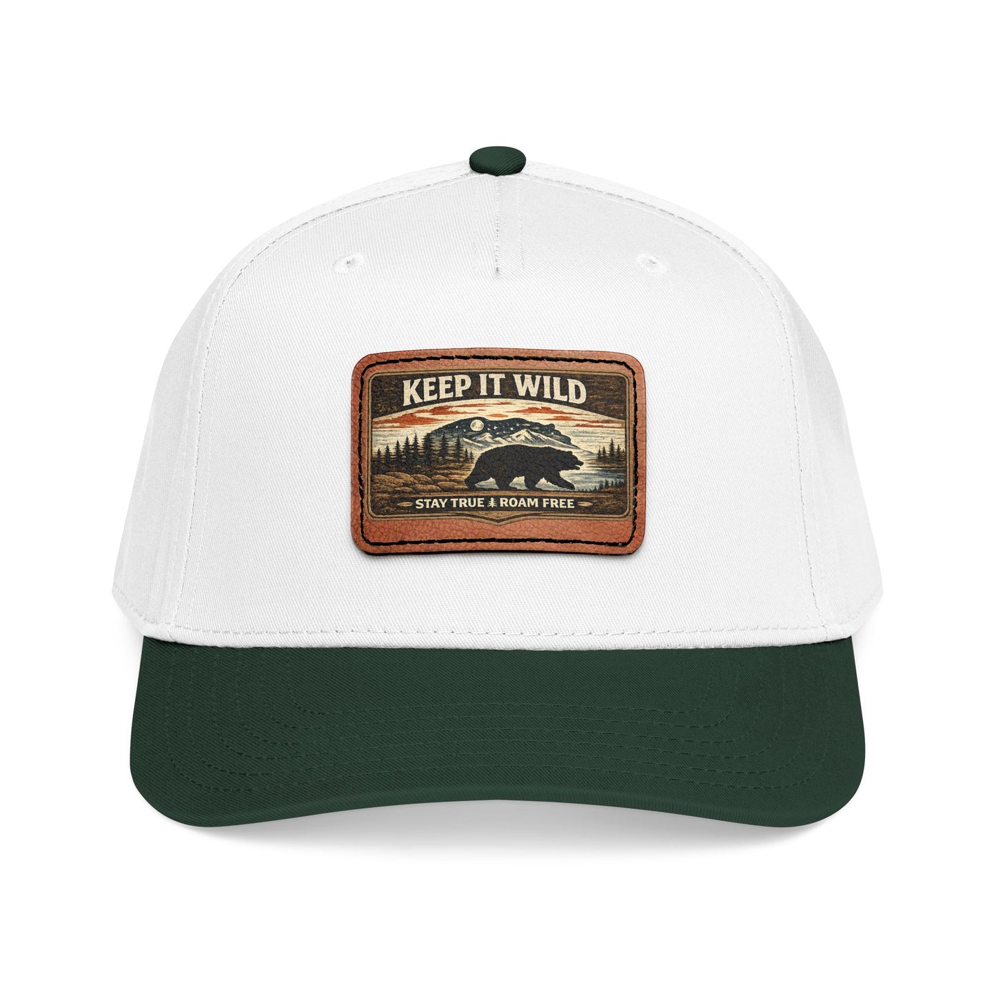 Keep It Wild Leather Patch  — Outdoor Adventure Trucker Hat