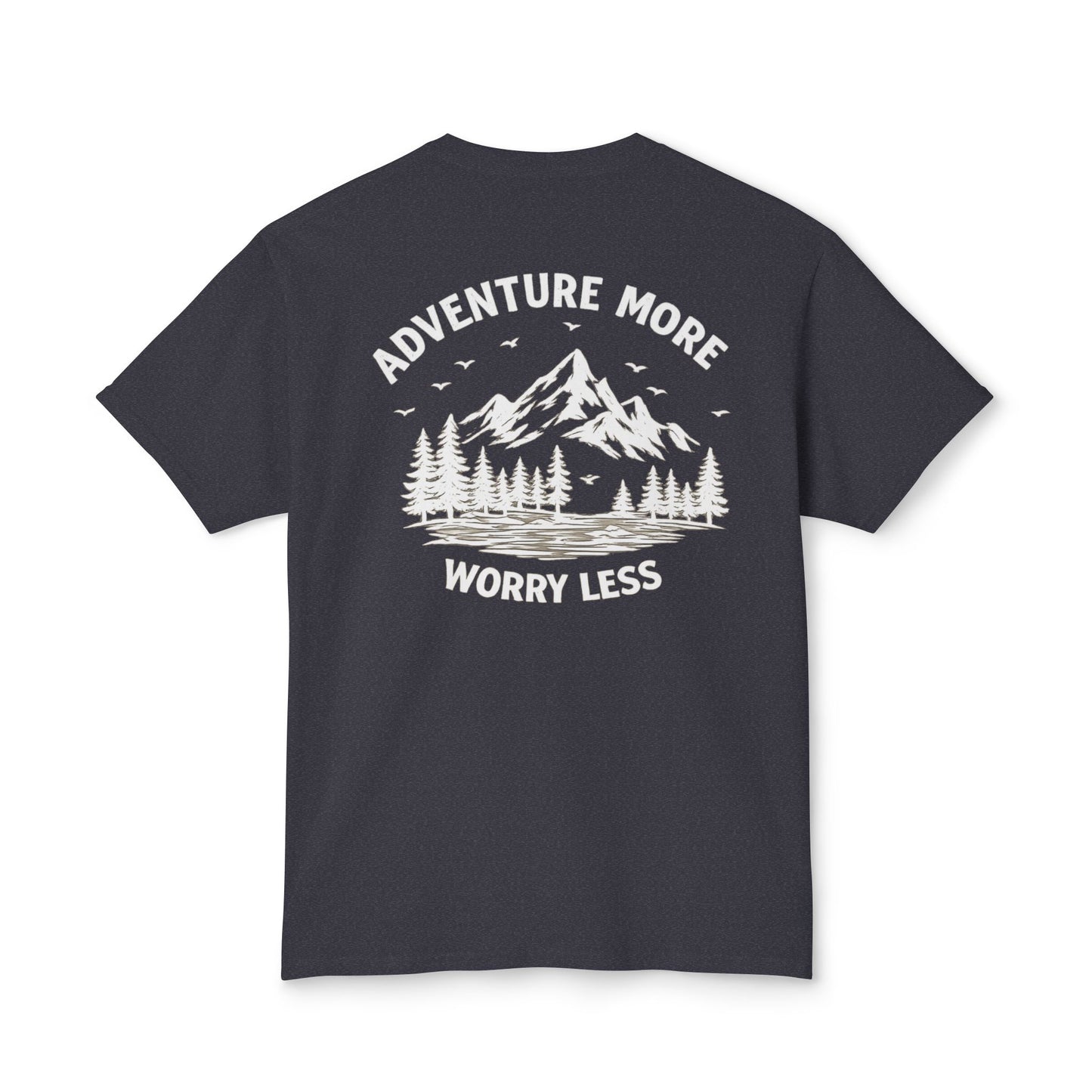 Adventure More, Worry Less Mountain Graphic T-Shirt