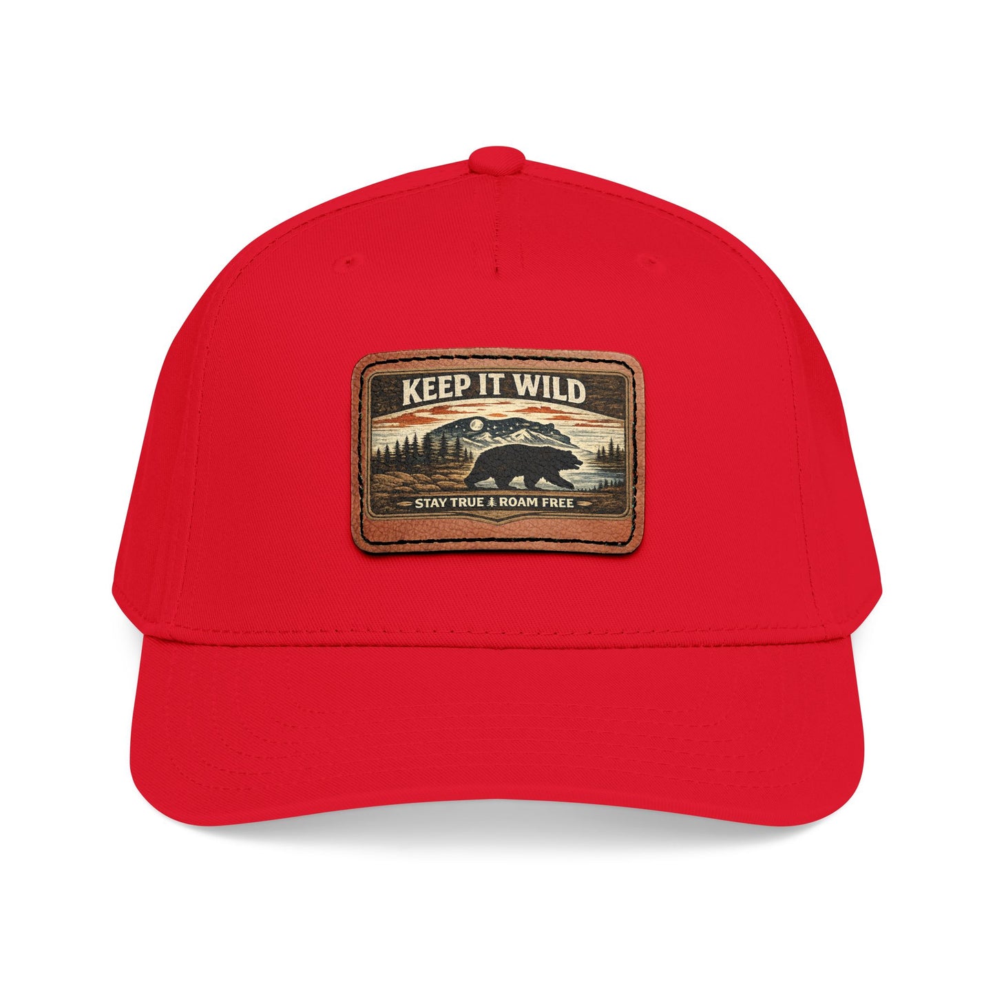 Keep It Wild Leather Patch  — Outdoor Adventure Trucker Hat