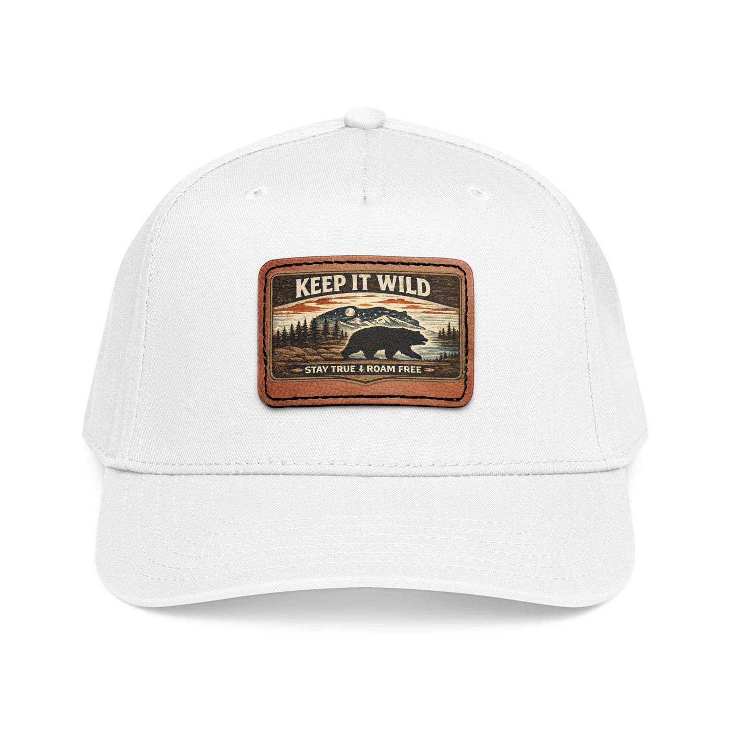 Keep It Wild Leather Patch  — Outdoor Adventure Trucker Hat