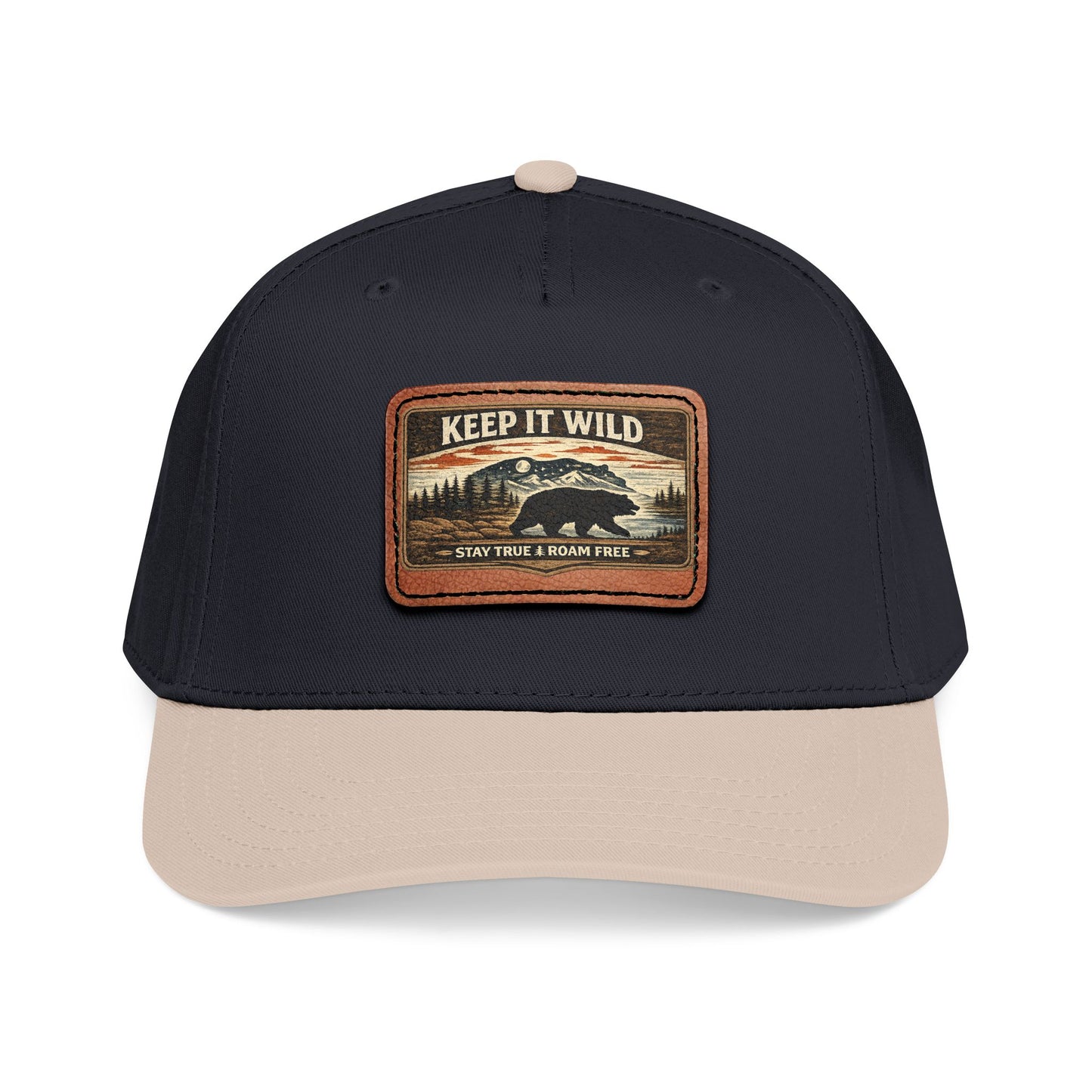 Keep It Wild Leather Patch  — Outdoor Adventure Trucker Hat