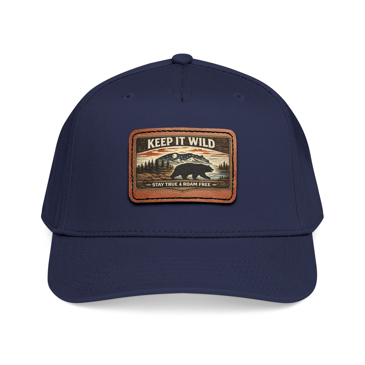 Keep It Wild Leather Patch  — Outdoor Adventure Trucker Hat