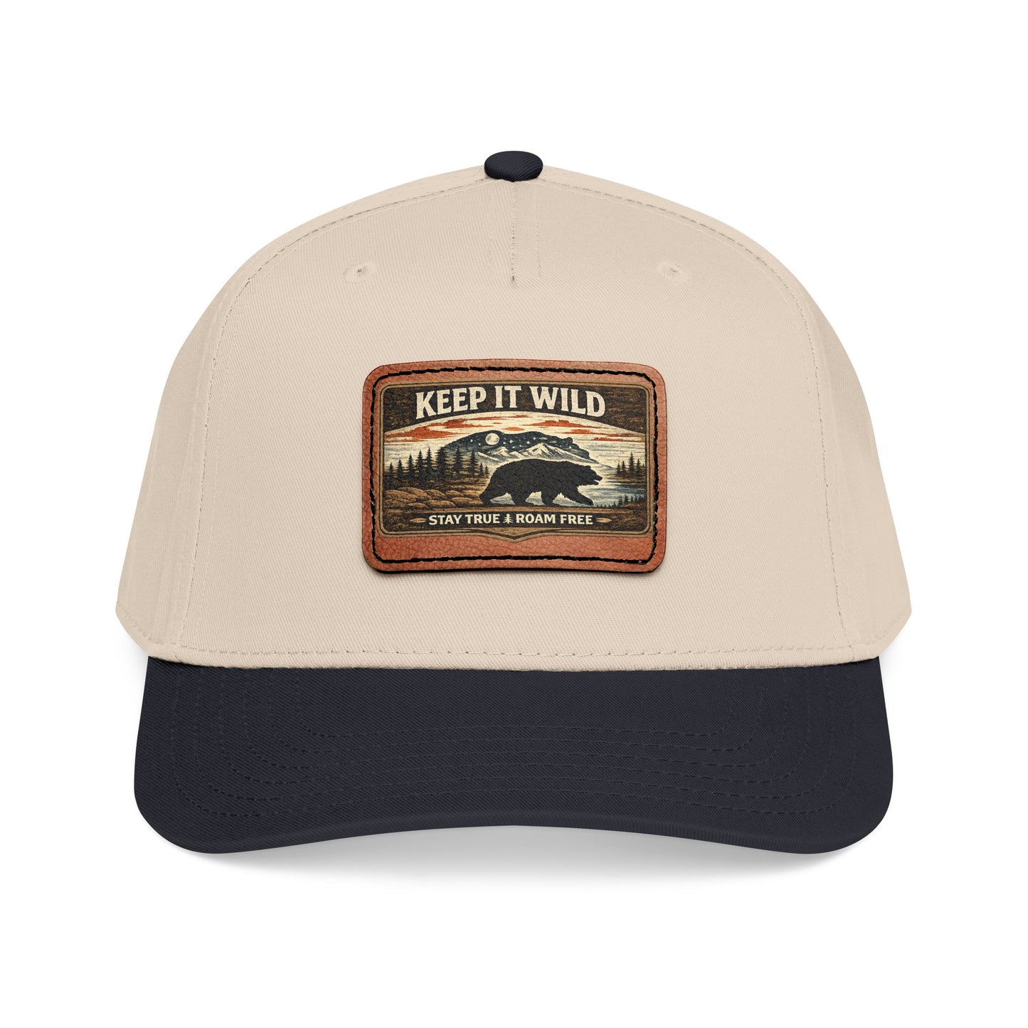 Keep It Wild Leather Patch  — Outdoor Adventure Trucker Hat