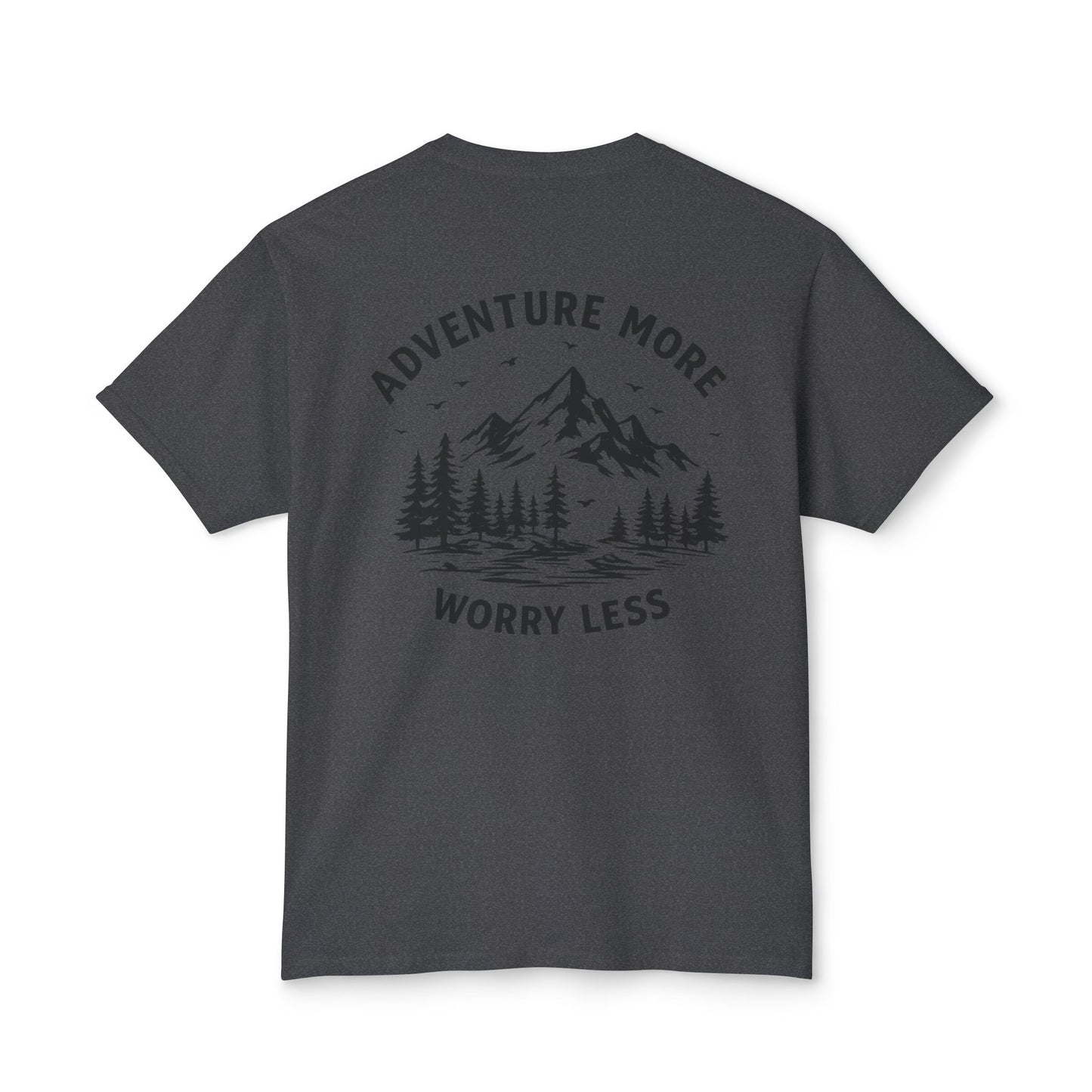 Adventure More, Worry Less Mountain Graphic T-Shirt