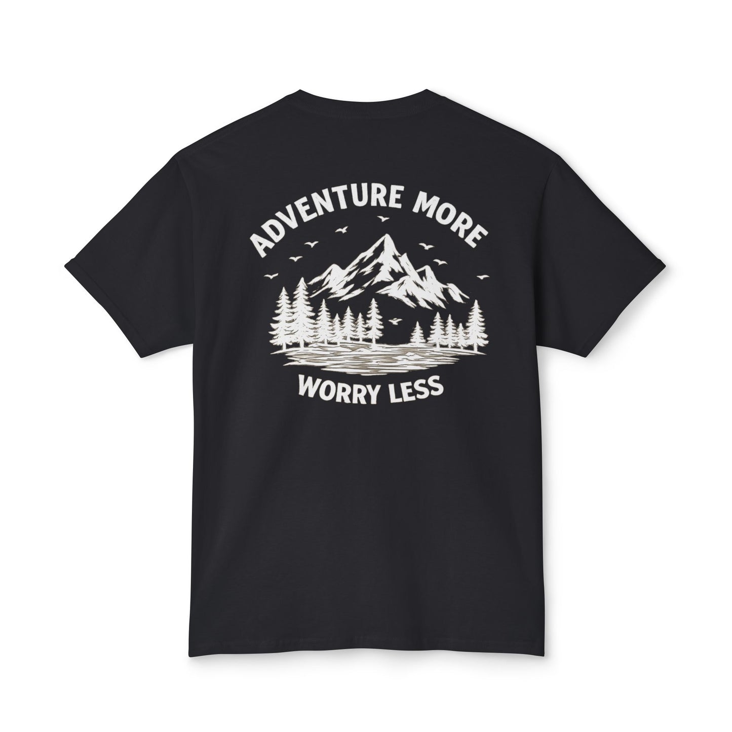 Adventure More, Worry Less Mountain Graphic T-Shirt