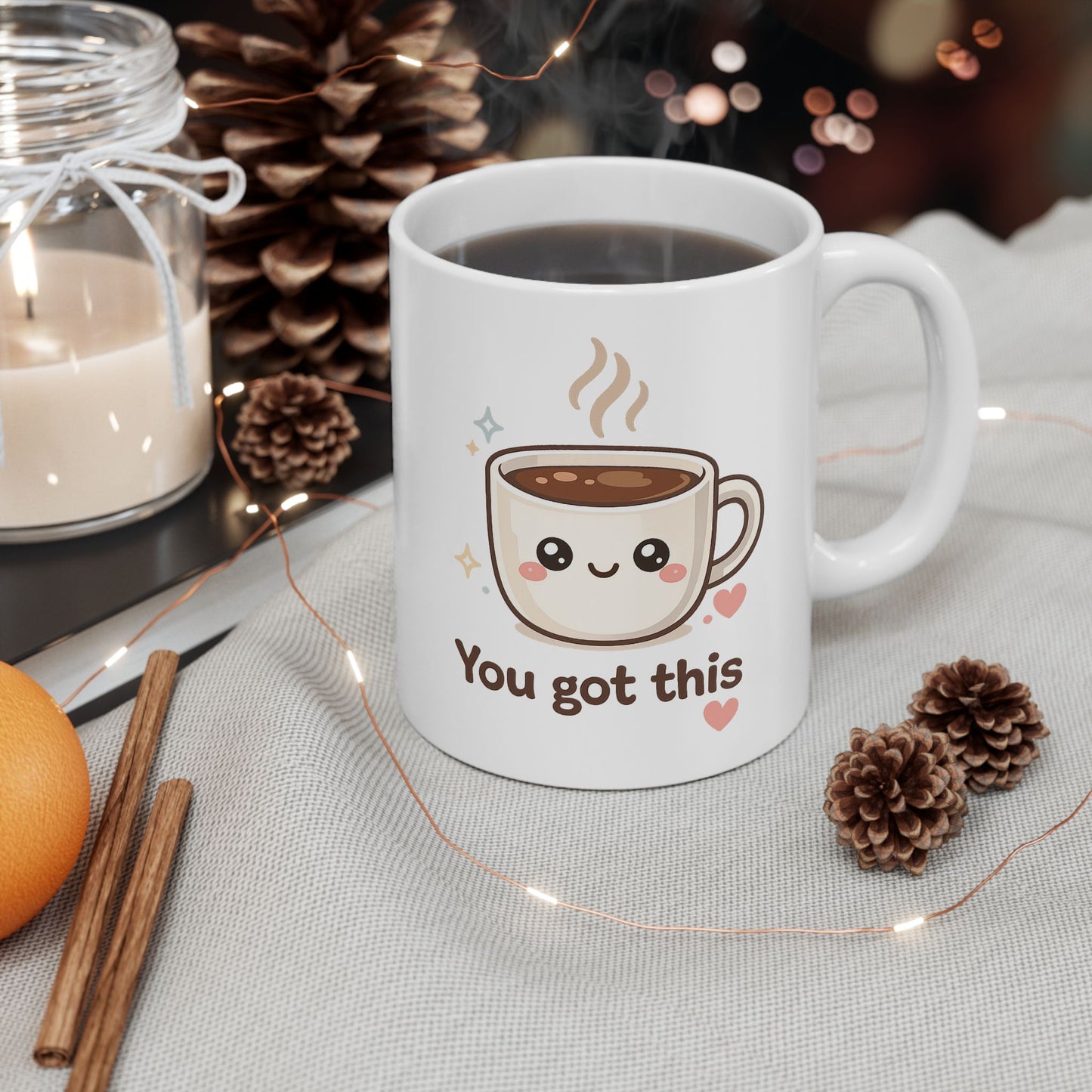 You got this Mug | Cute Smiling Kawaii Ceramic Coffee Cup