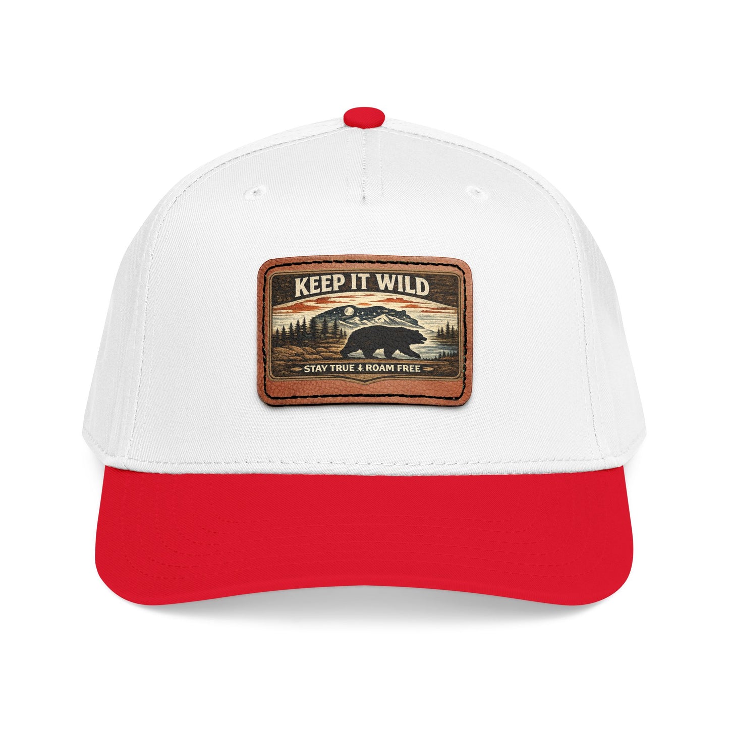 Keep It Wild Leather Patch  — Outdoor Adventure Trucker Hat