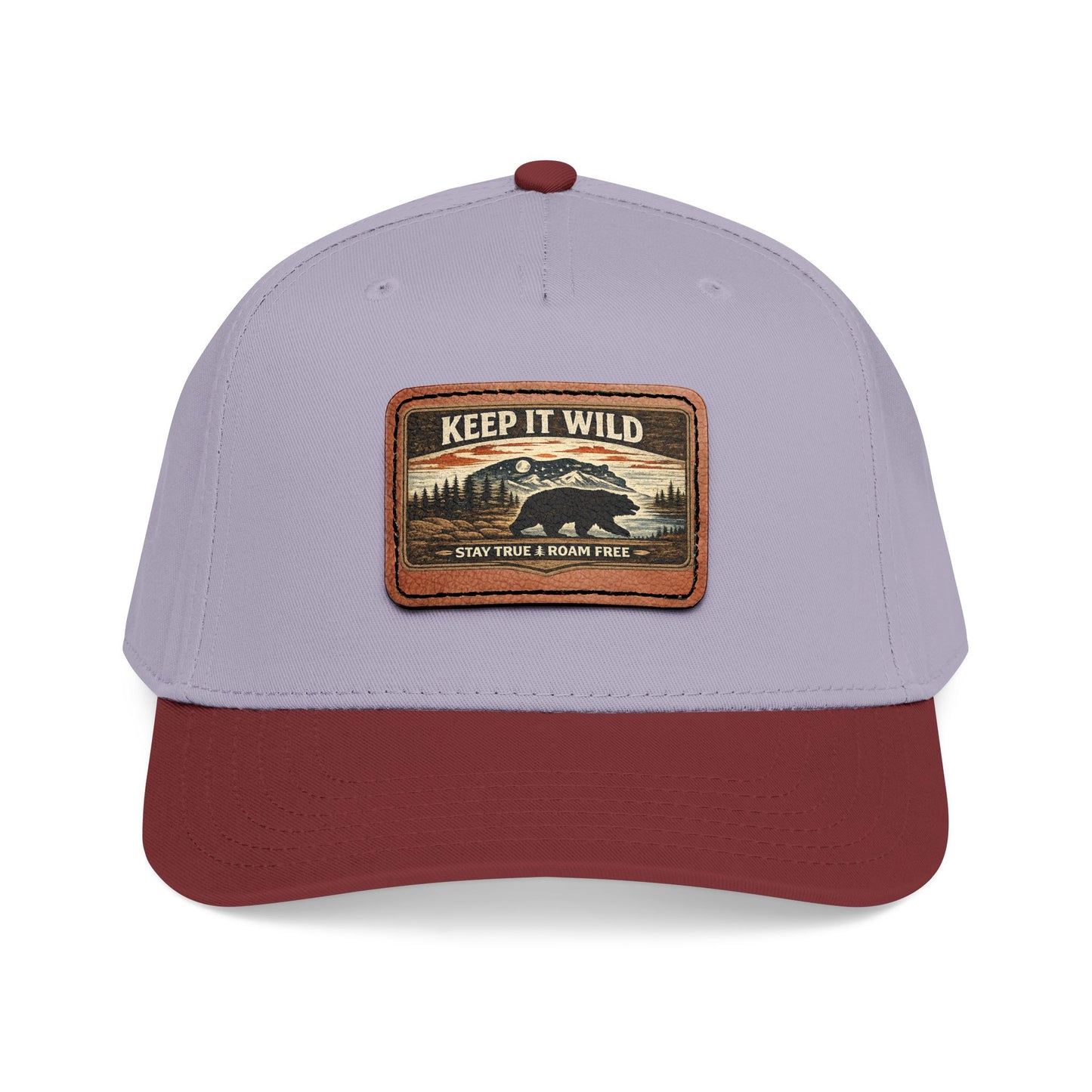 Keep It Wild Leather Patch  — Outdoor Adventure Trucker Hat