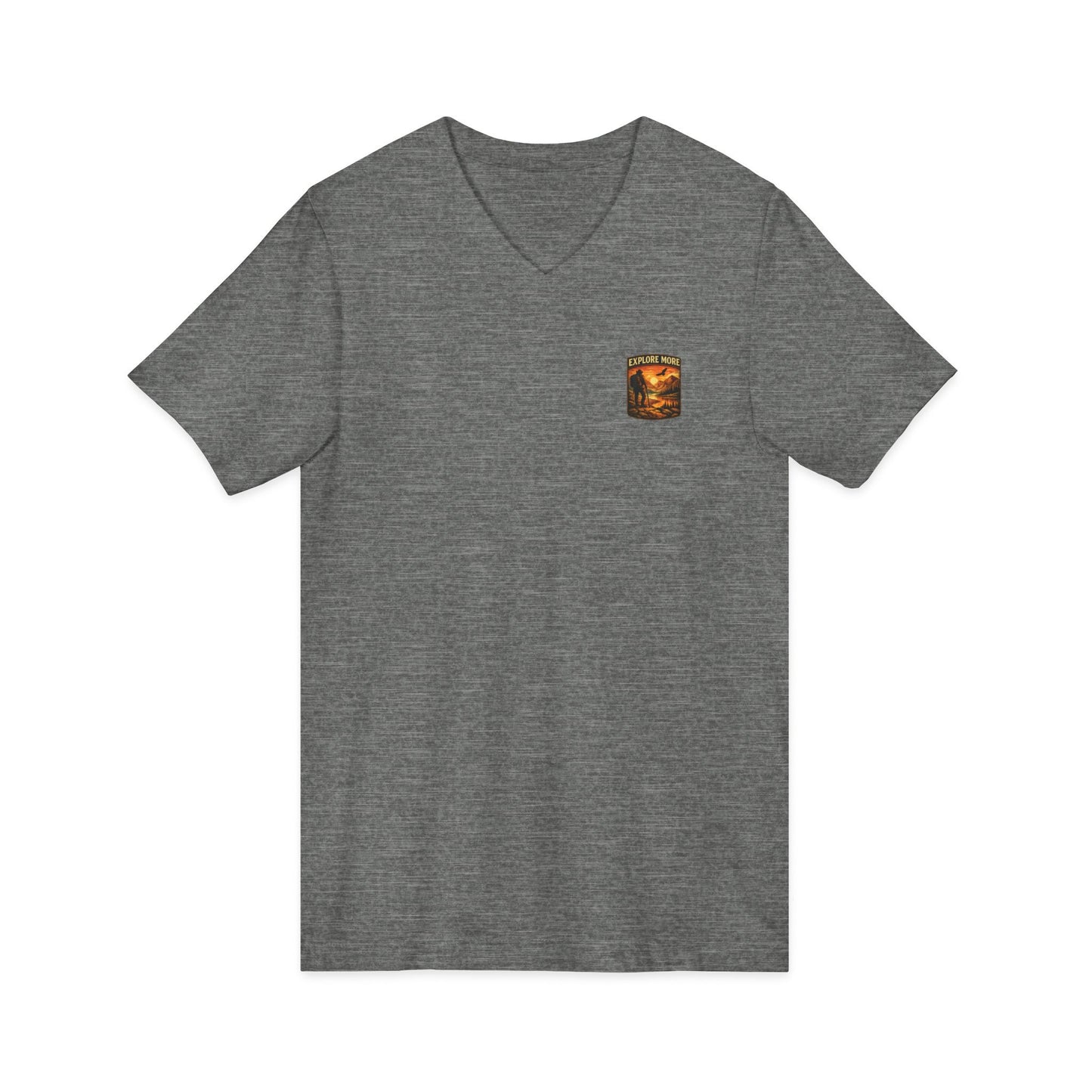 Explore More V-Neck Tee — Adventure Hiking Graphic Shirt
