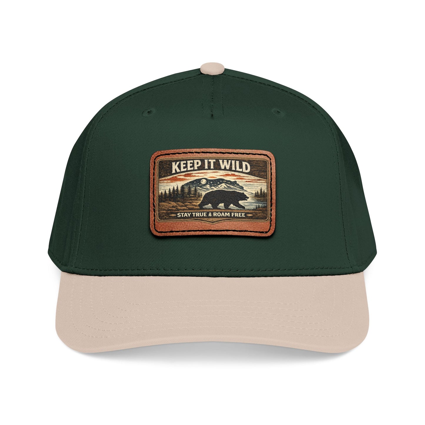 Keep It Wild Leather Patch  — Outdoor Adventure Trucker Hat
