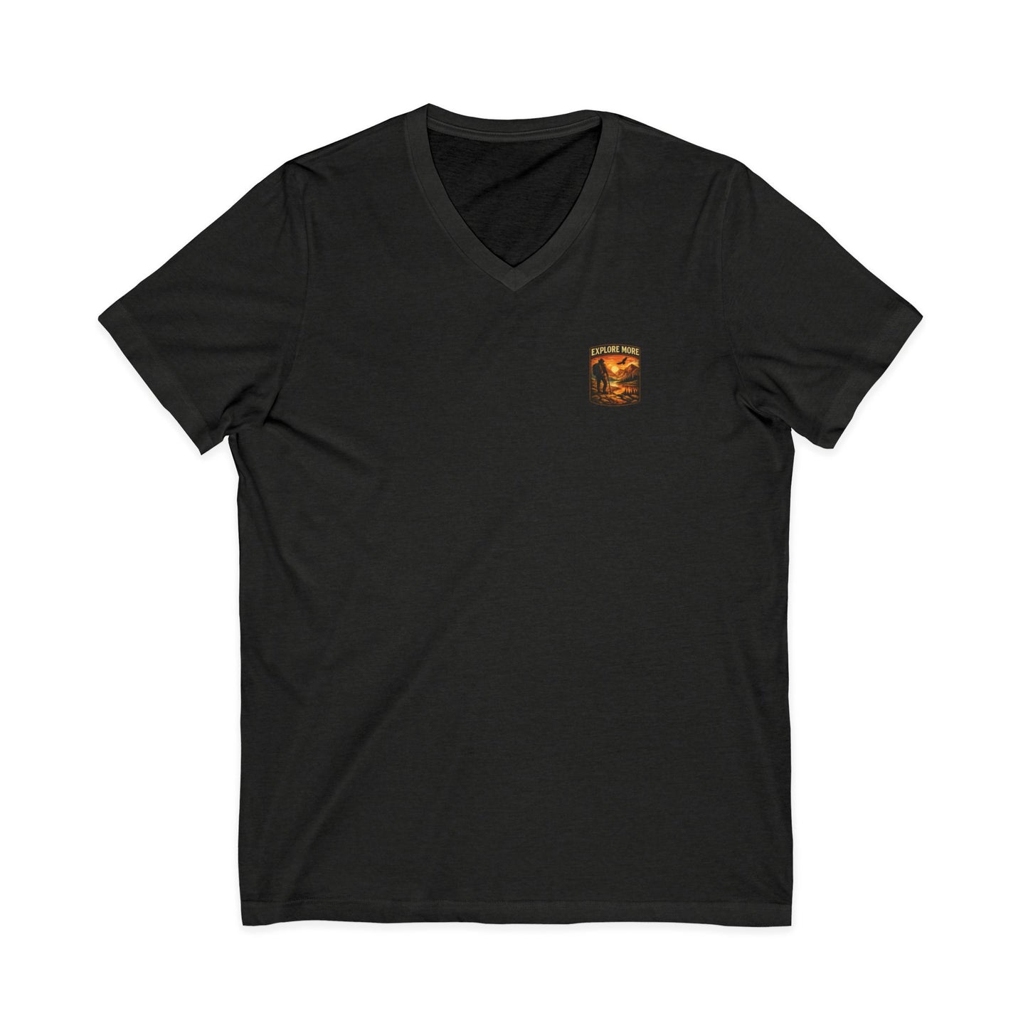 Explore More V-Neck Tee — Adventure Hiking Graphic Shirt