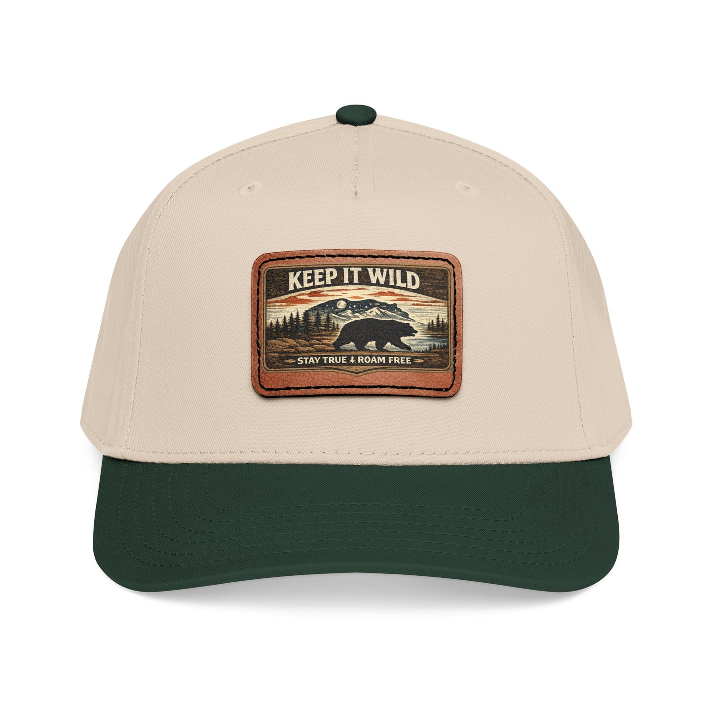 Keep It Wild Leather Patch  — Outdoor Adventure Trucker Hat