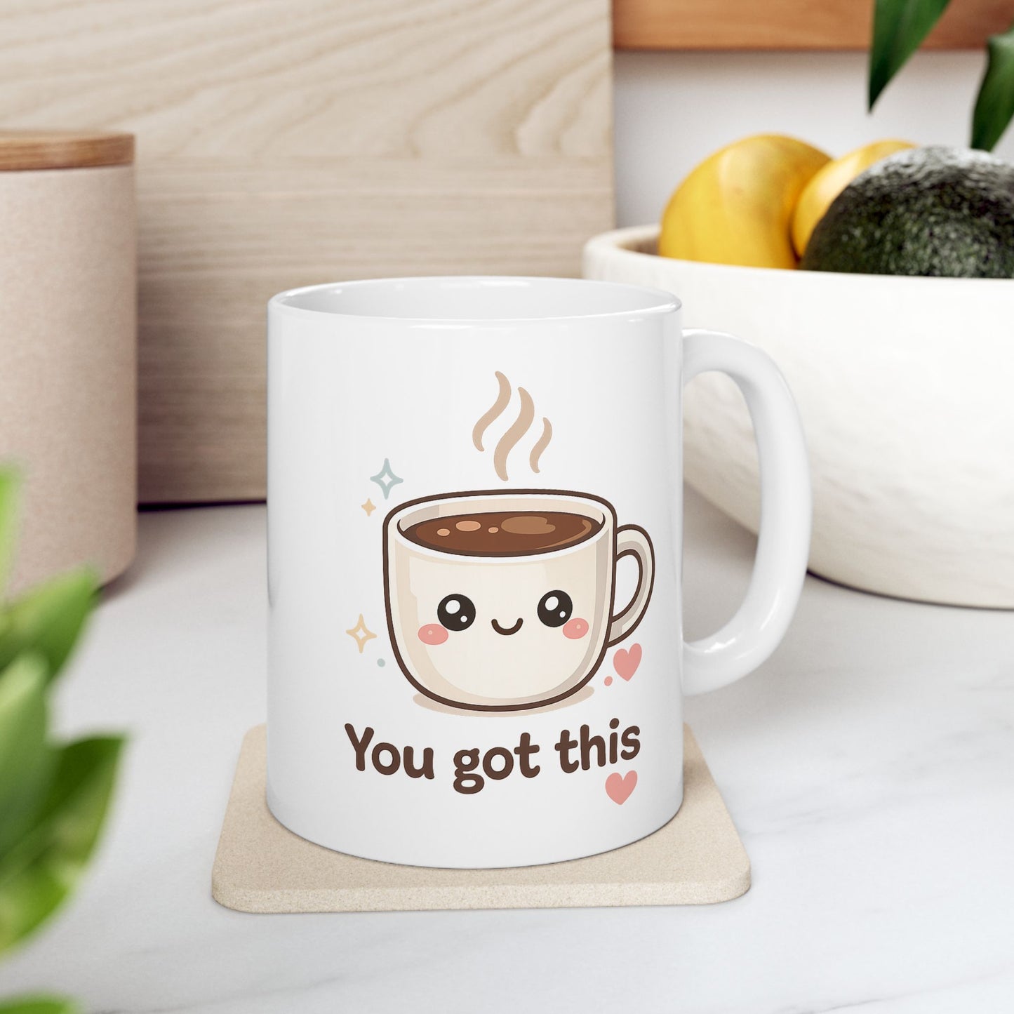 You got this Mug | Cute Smiling Kawaii Ceramic Coffee Cup
