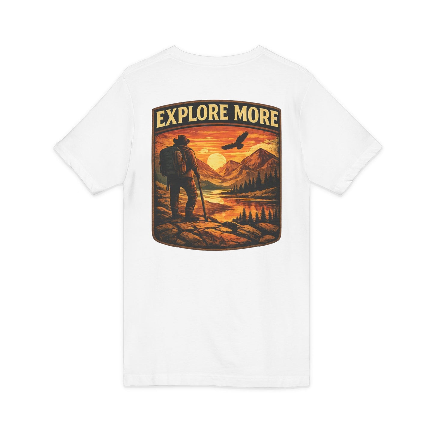 Explore More V-Neck Tee — Adventure Hiking Graphic Shirt