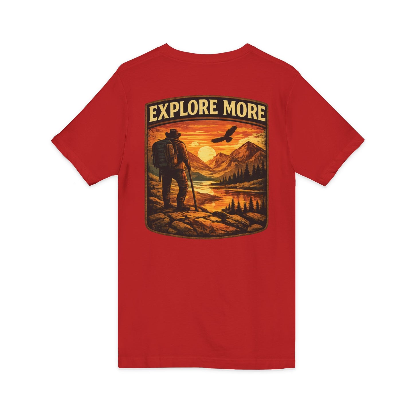 Explore More V-Neck Tee — Adventure Hiking Graphic Shirt