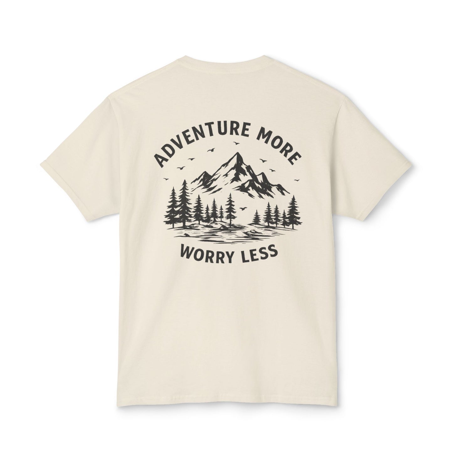 Adventure More, Worry Less Mountain Graphic T-Shirt
