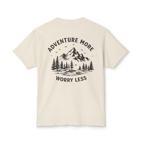 Adventure More, Worry Less Mountain Graphic T-Shirt