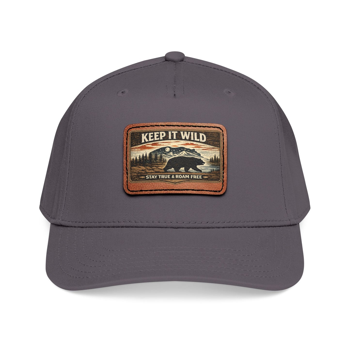 Keep It Wild Leather Patch  — Outdoor Adventure Trucker Hat
