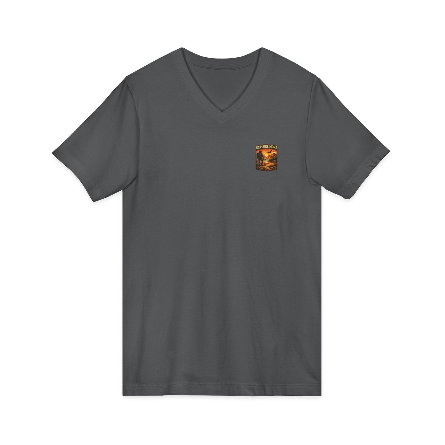 Explore More V-Neck Tee — Adventure Hiking Graphic Shirt