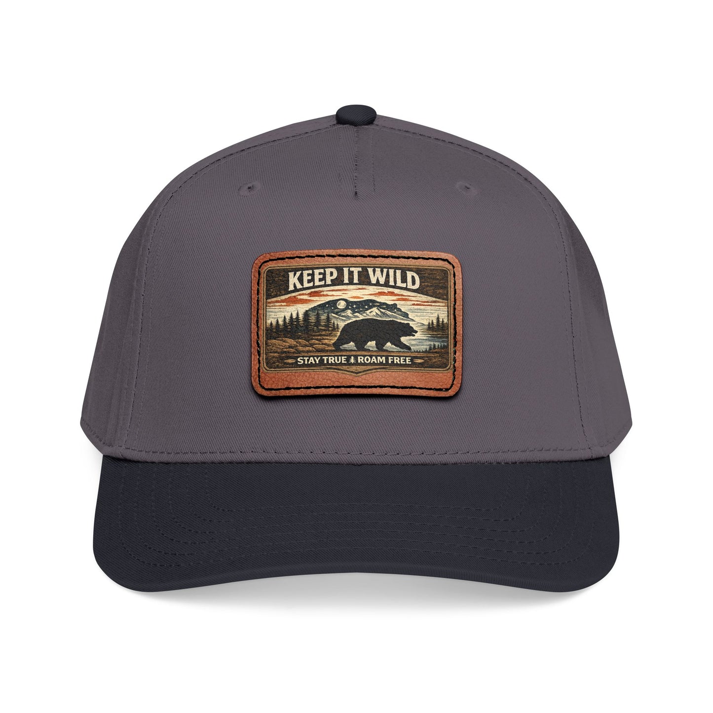 Keep It Wild Leather Patch  — Outdoor Adventure Trucker Hat