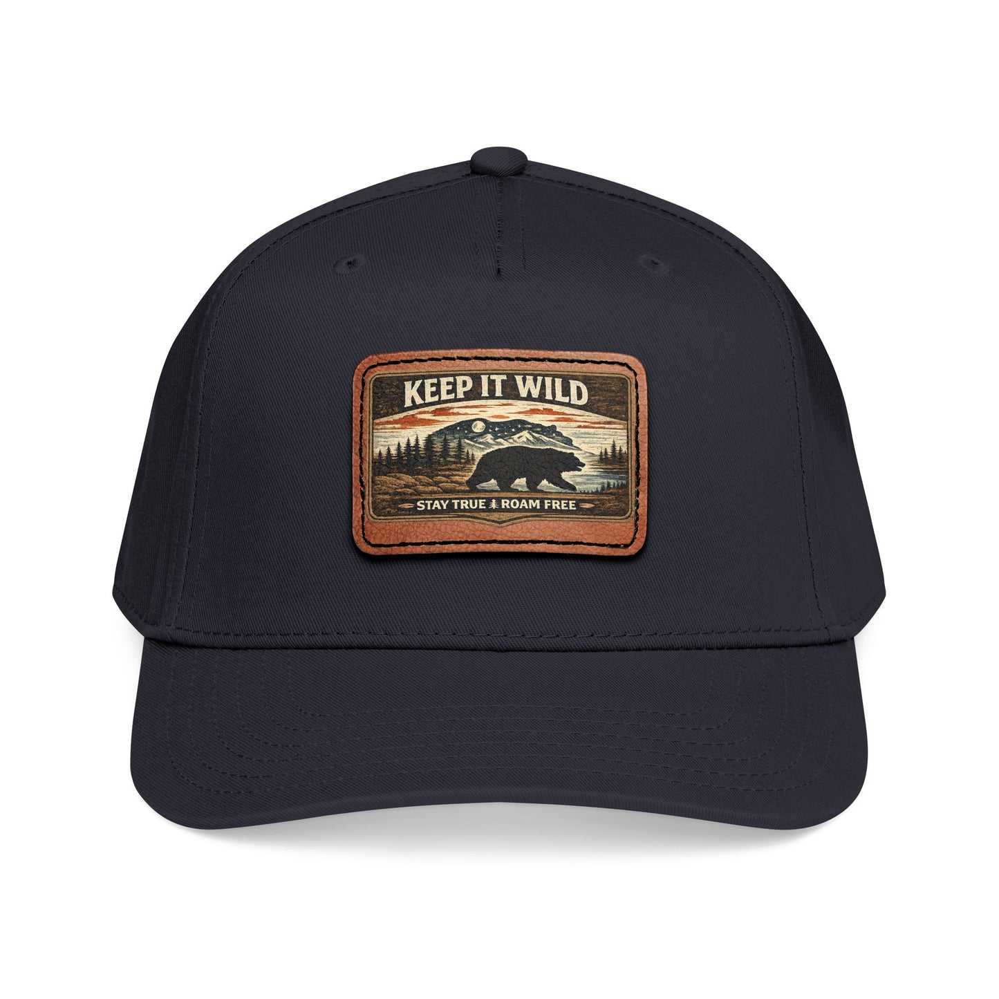 Keep It Wild Leather Patch  — Outdoor Adventure Trucker Hat