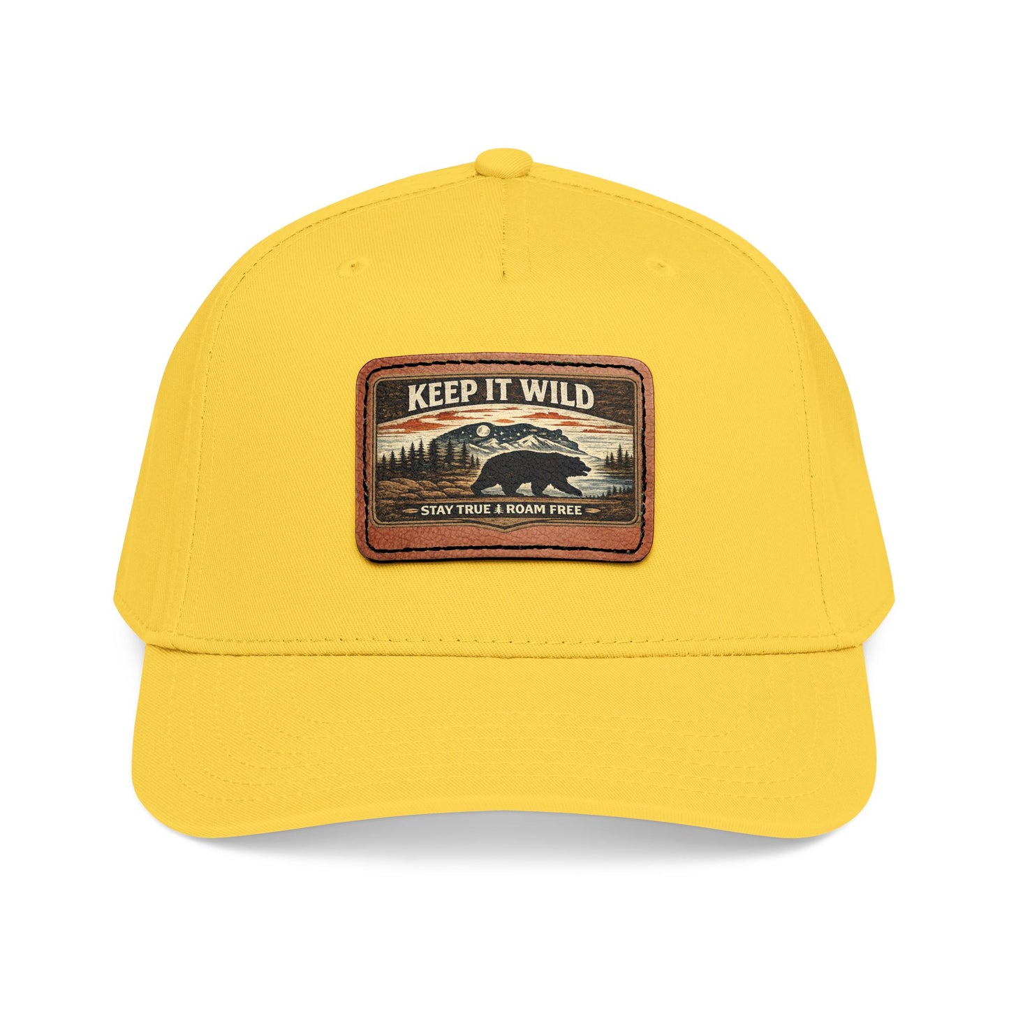 Keep It Wild Leather Patch  — Outdoor Adventure Trucker Hat