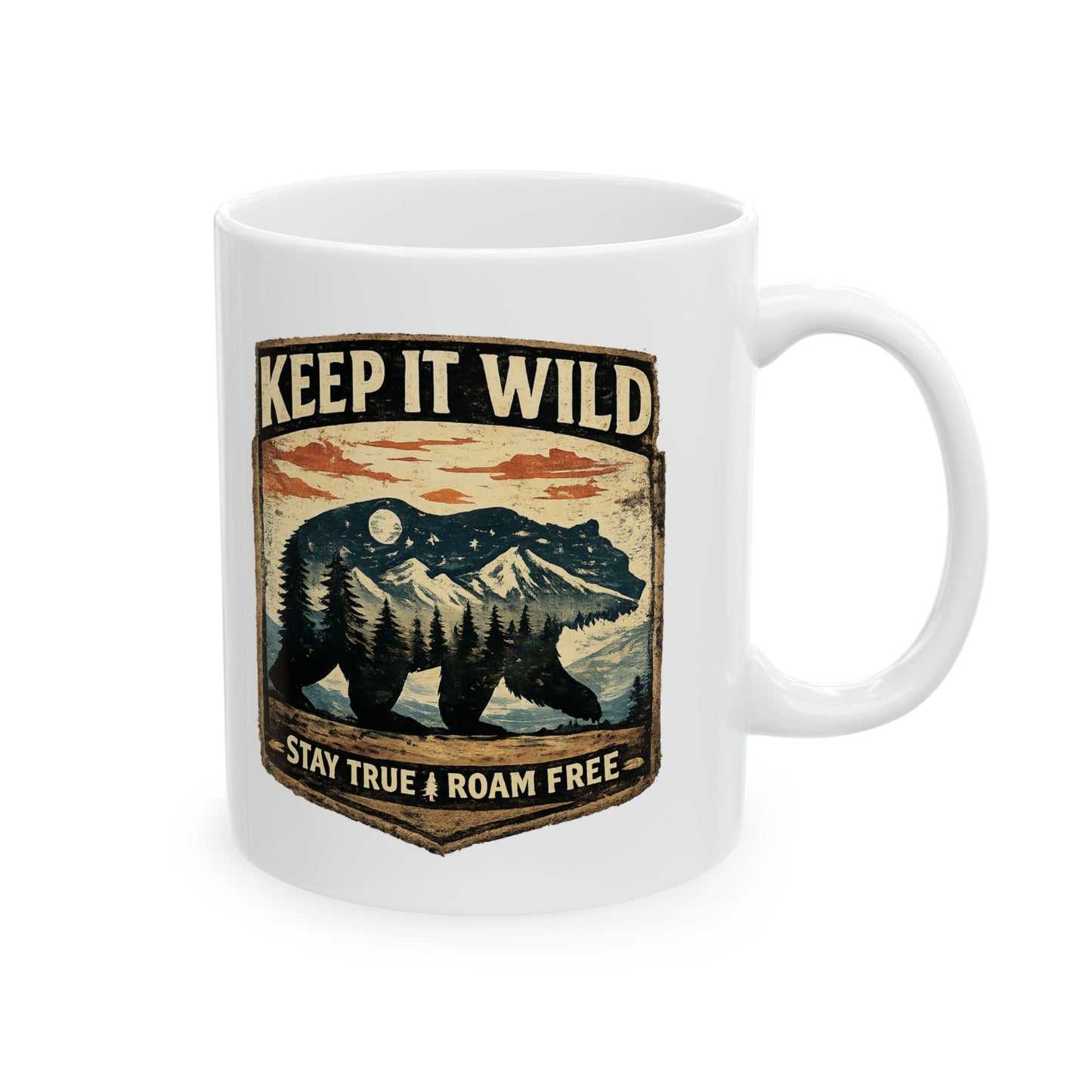 Keep It Wild Bear Mug — Rustic Outdoors Coffee Cup (11oz, 15oz)