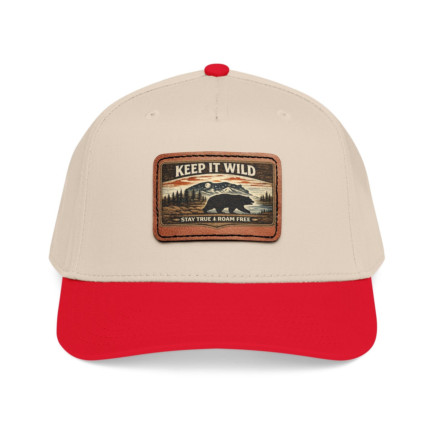 Keep It Wild Leather Patch  — Outdoor Adventure Trucker Hat