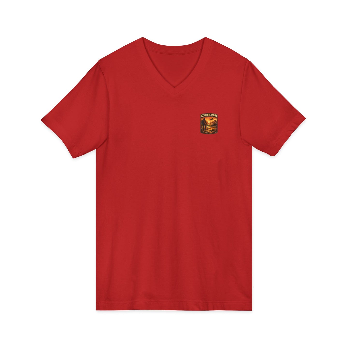 Explore More V-Neck Tee — Adventure Hiking Graphic Shirt