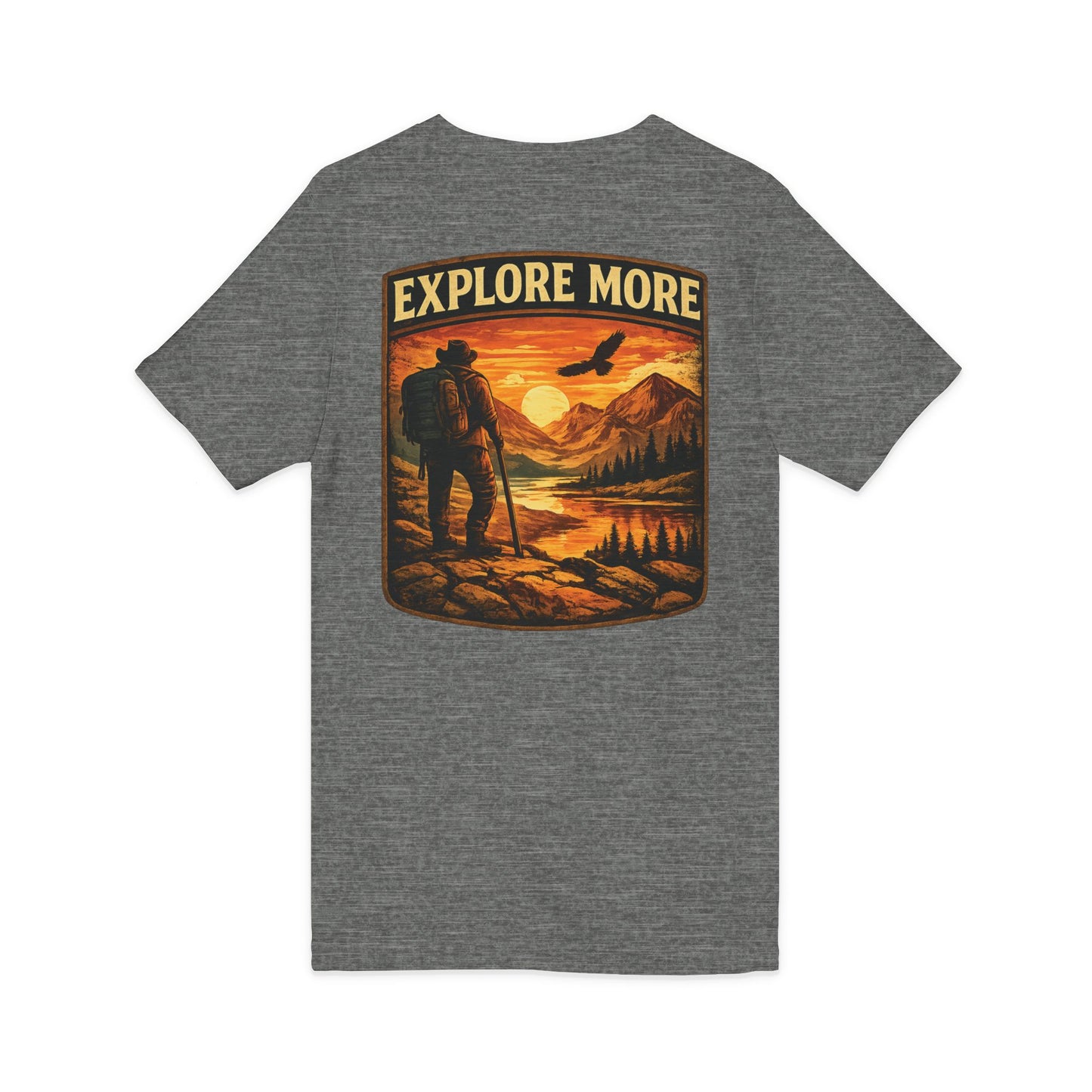Explore More V-Neck Tee — Adventure Hiking Graphic Shirt