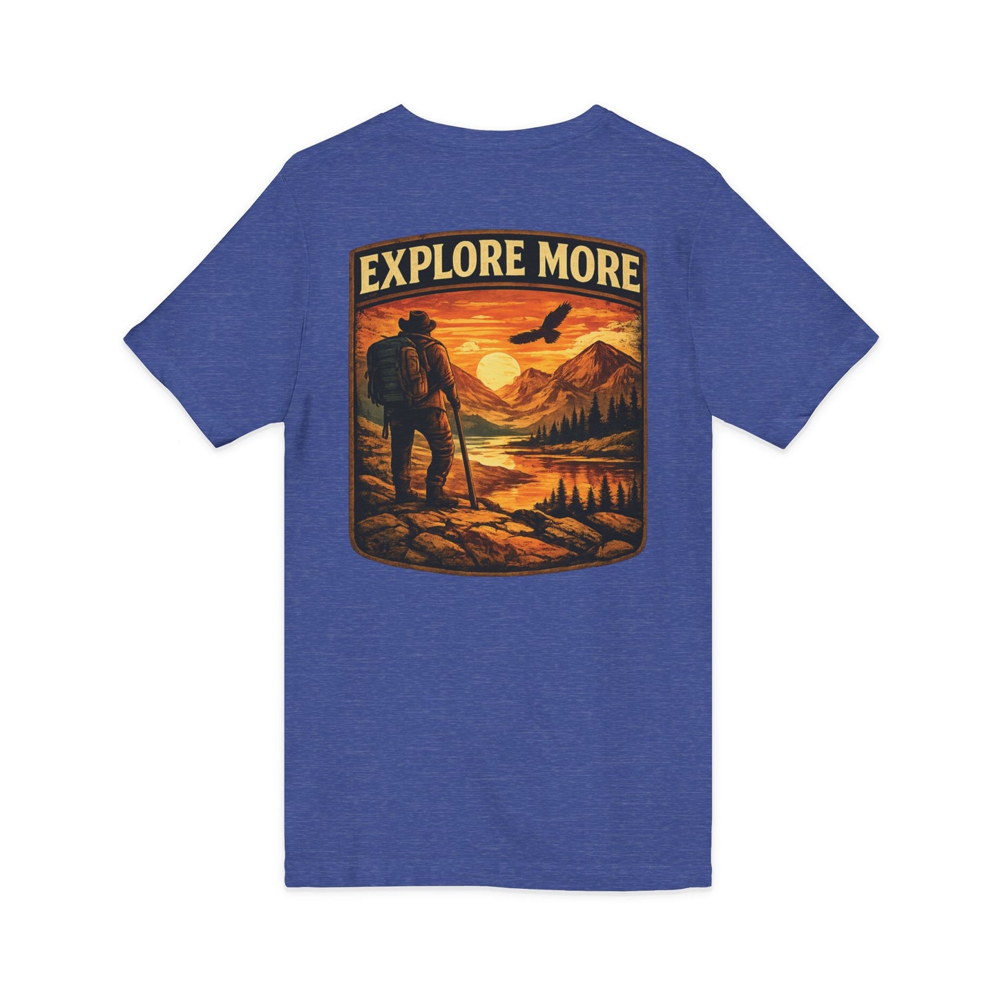 Explore More V-Neck Tee — Adventure Hiking Graphic Shirt