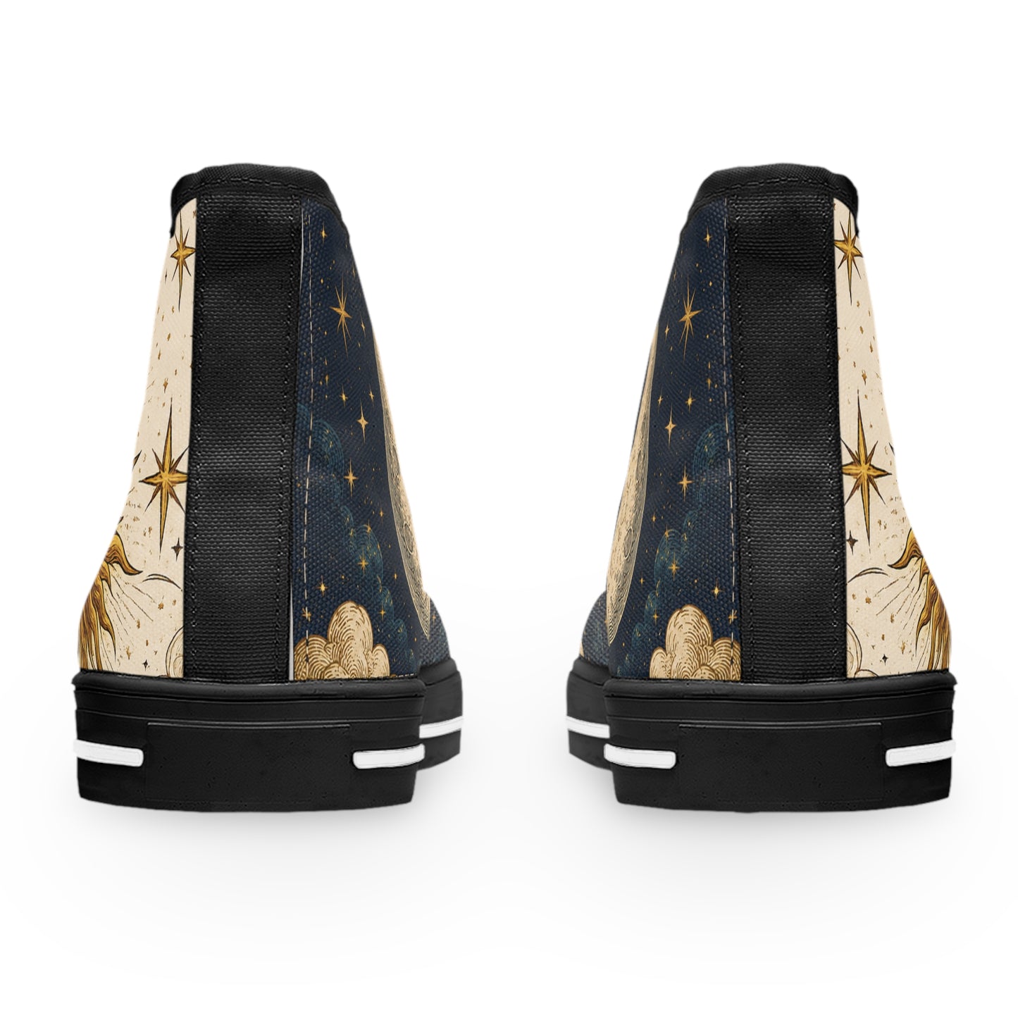 Celestial Sun & Moon Women's High Top Sneakers