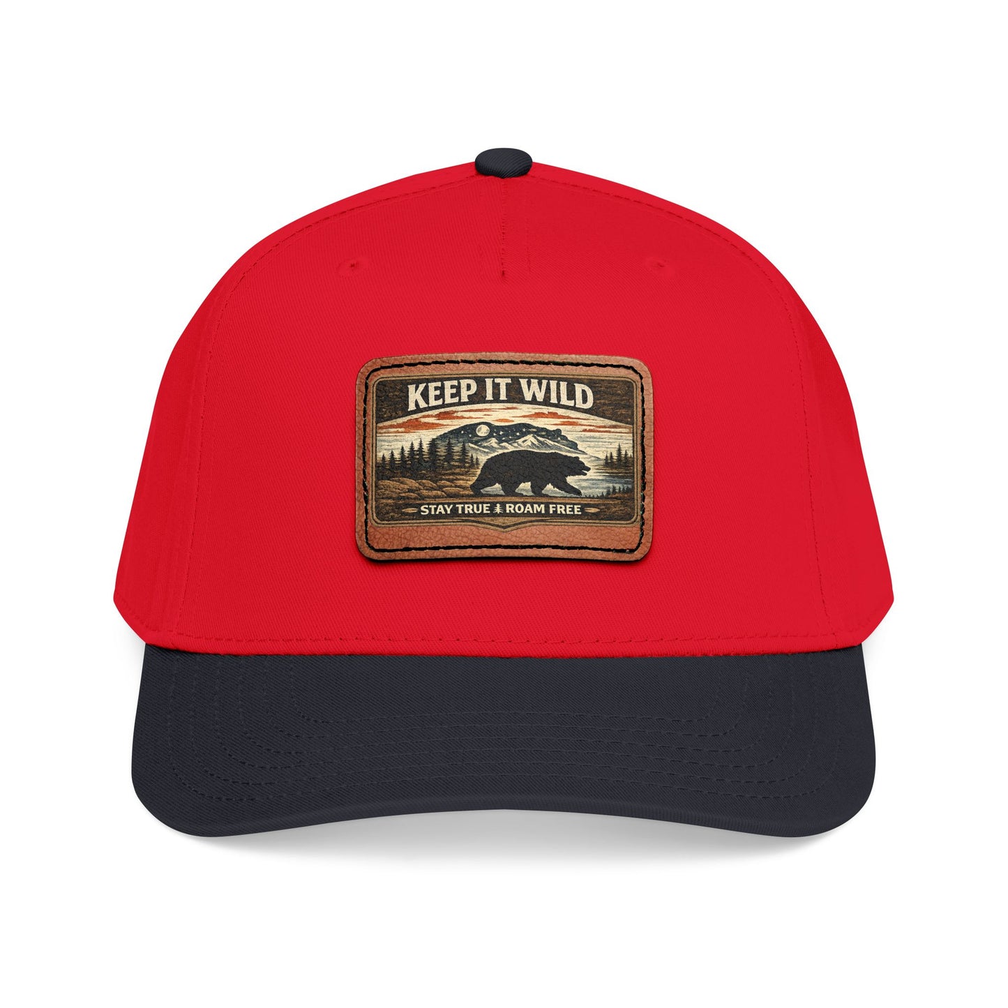Keep It Wild Leather Patch  — Outdoor Adventure Trucker Hat
