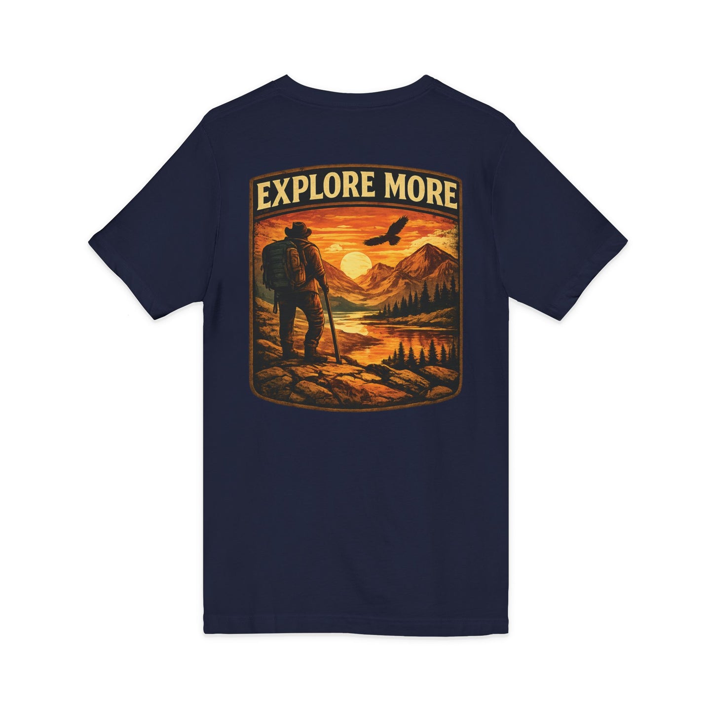 Explore More V-Neck Tee — Adventure Hiking Graphic Shirt