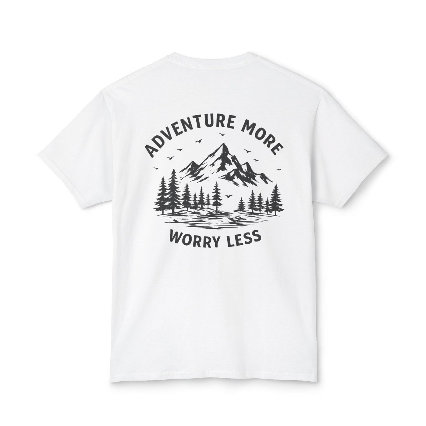 Adventure More, Worry Less Mountain Graphic T-Shirt