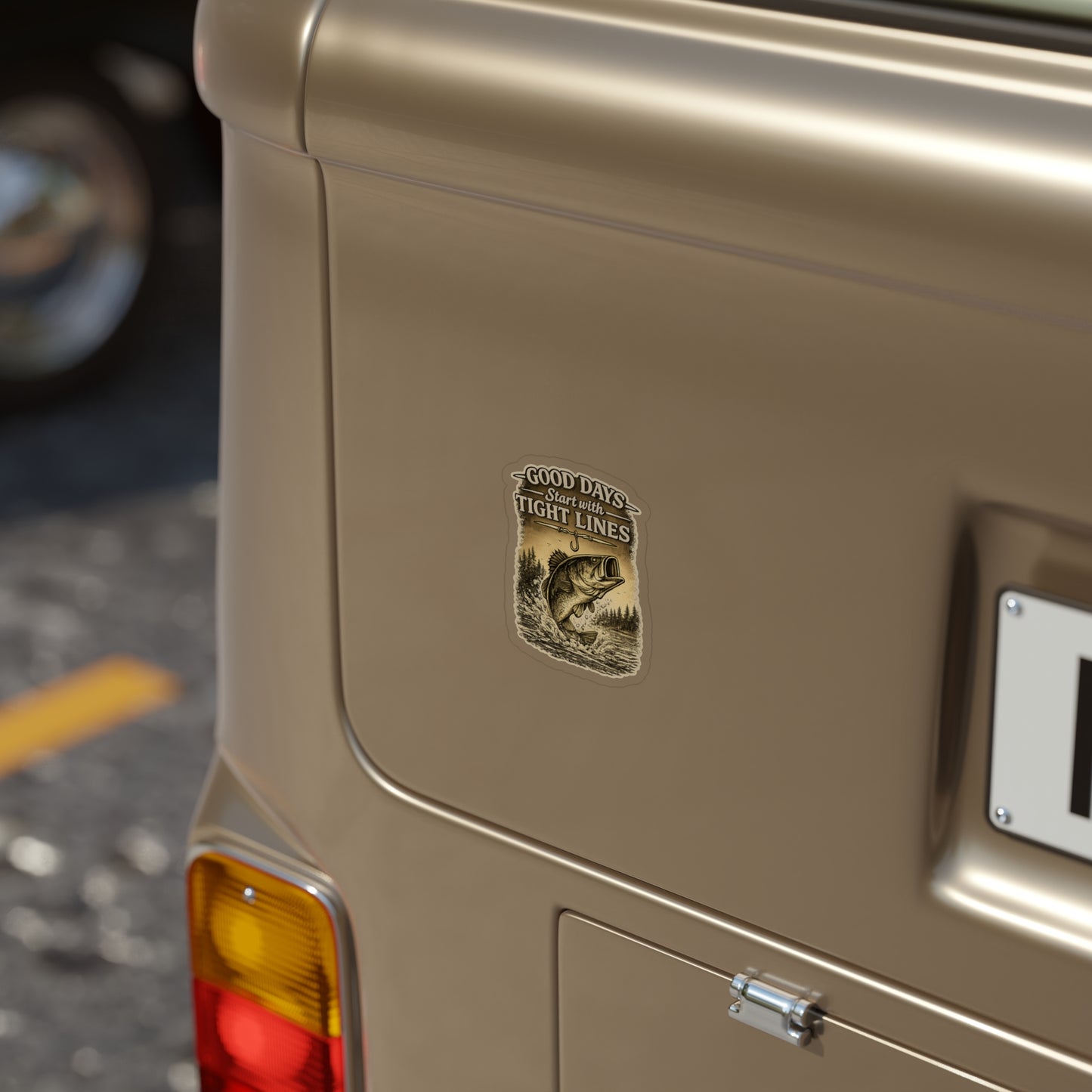 "Good Days Start with Tight Lines" Die-Cut Outdoor Vinyl