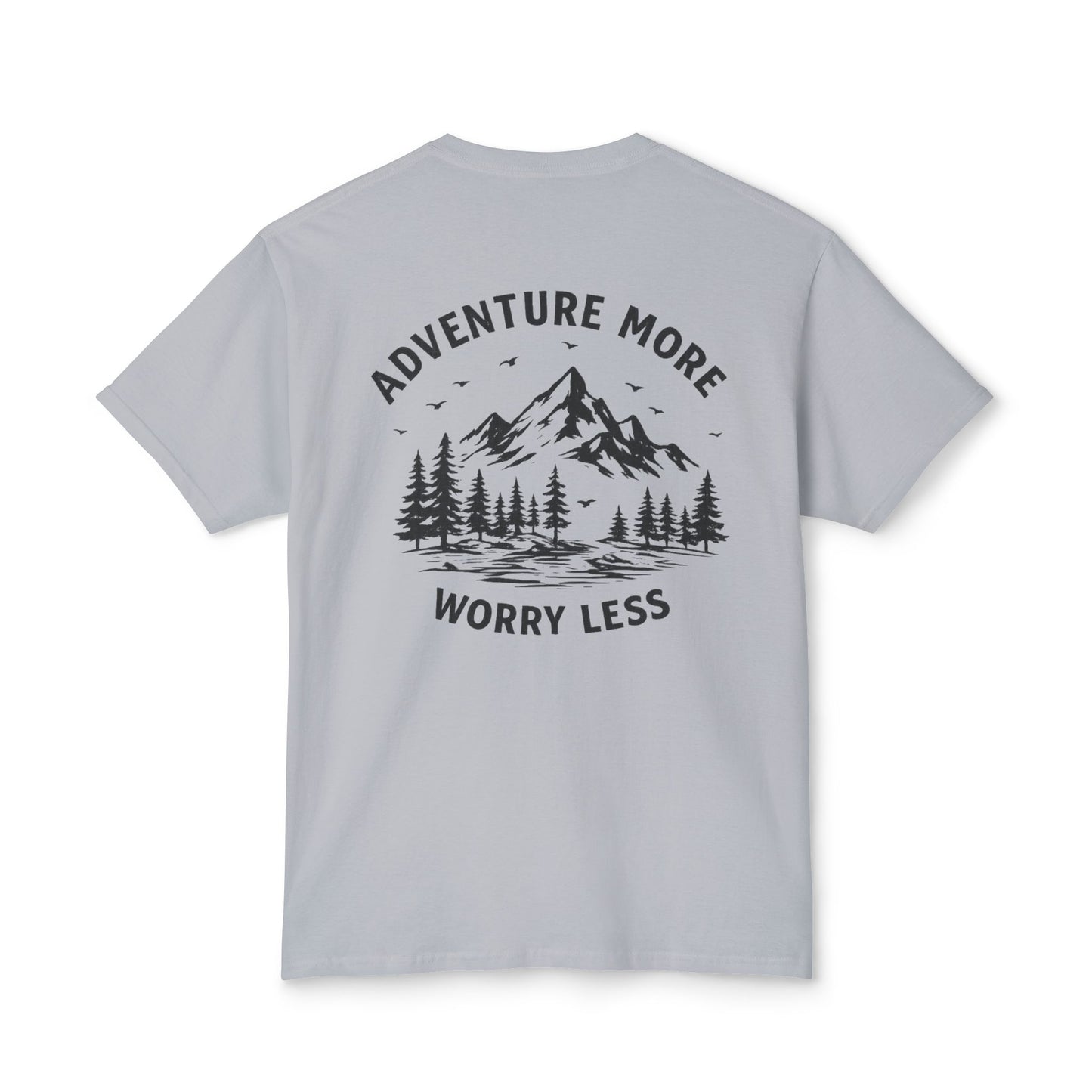 Adventure More, Worry Less Mountain Graphic T-Shirt