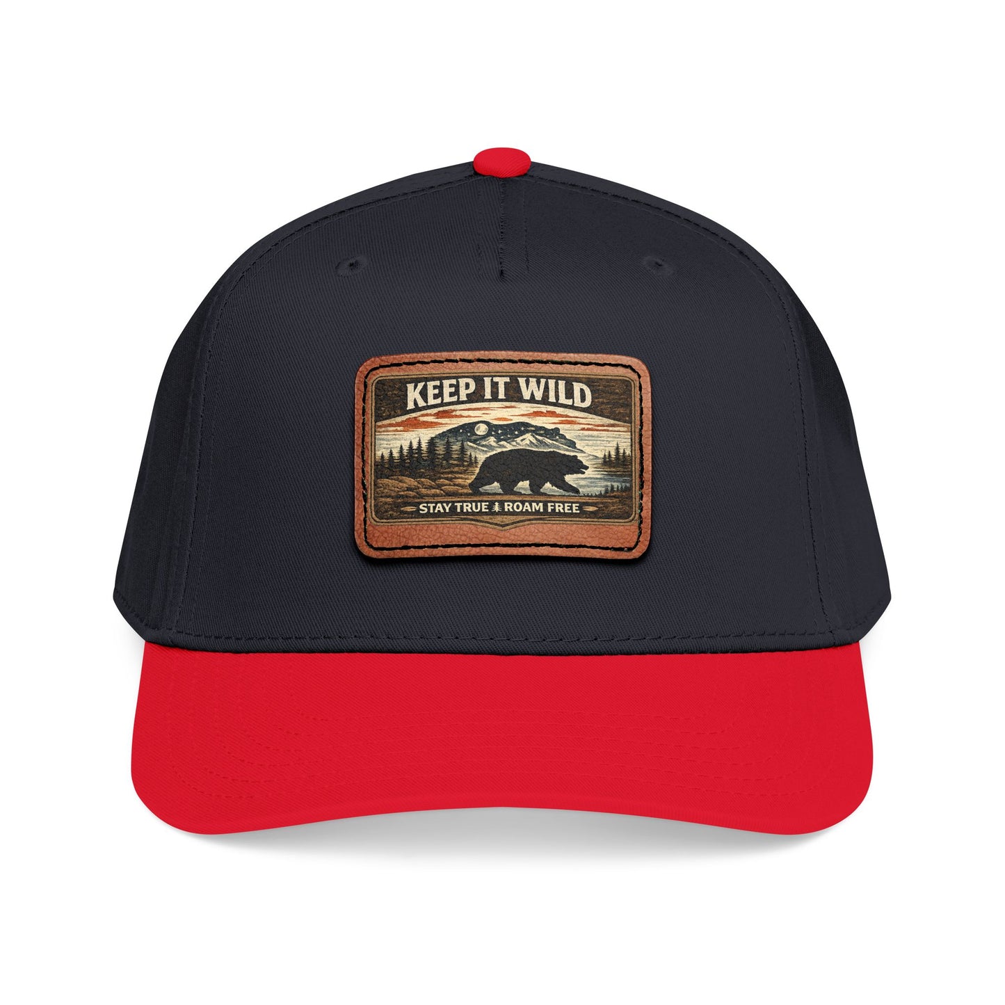 Keep It Wild Leather Patch  — Outdoor Adventure Trucker Hat