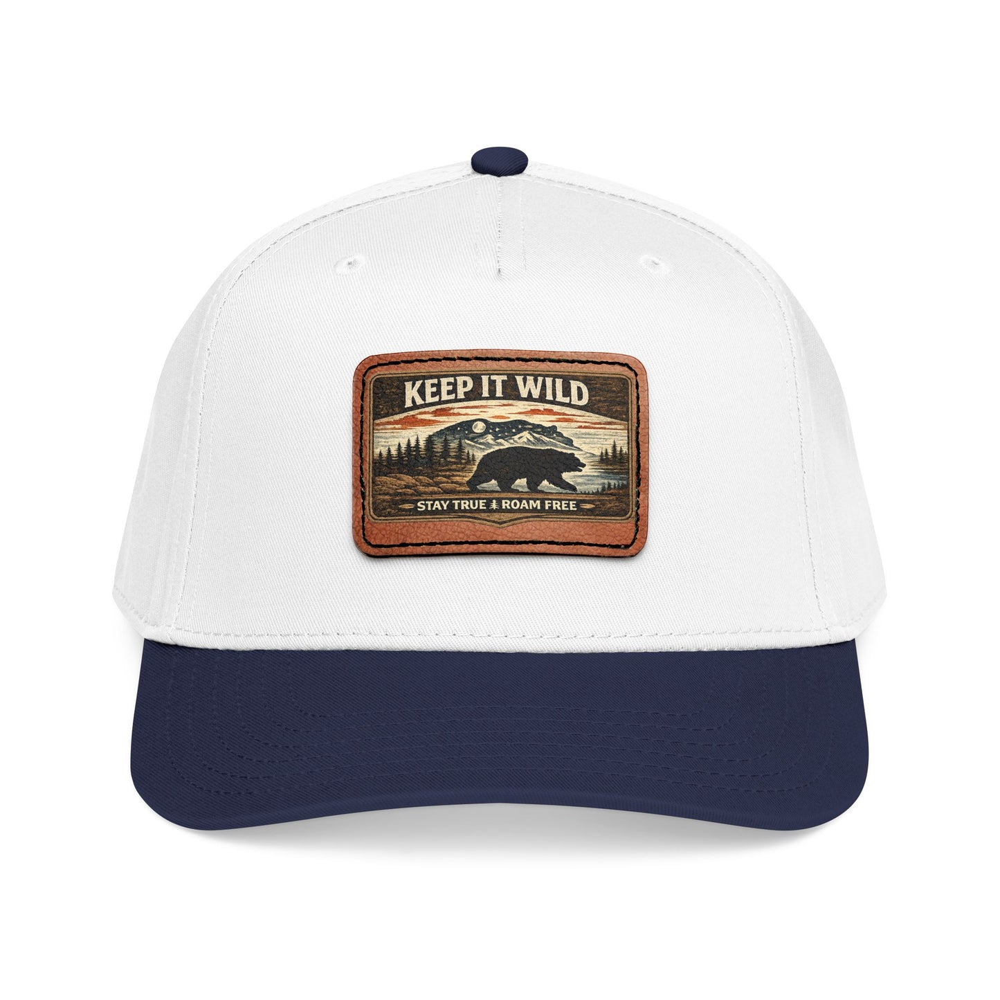 Keep It Wild Leather Patch  — Outdoor Adventure Trucker Hat