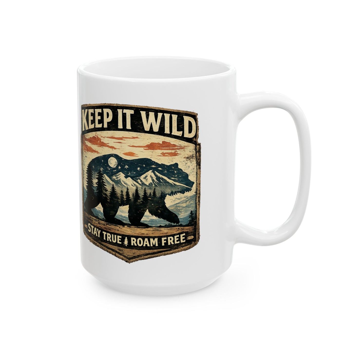 Keep It Wild Bear Mug — Rustic Outdoors Coffee Cup (11oz, 15oz)