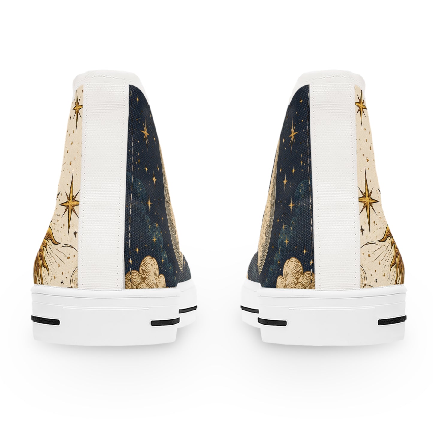 Celestial Sun & Moon Women's High Top Sneakers