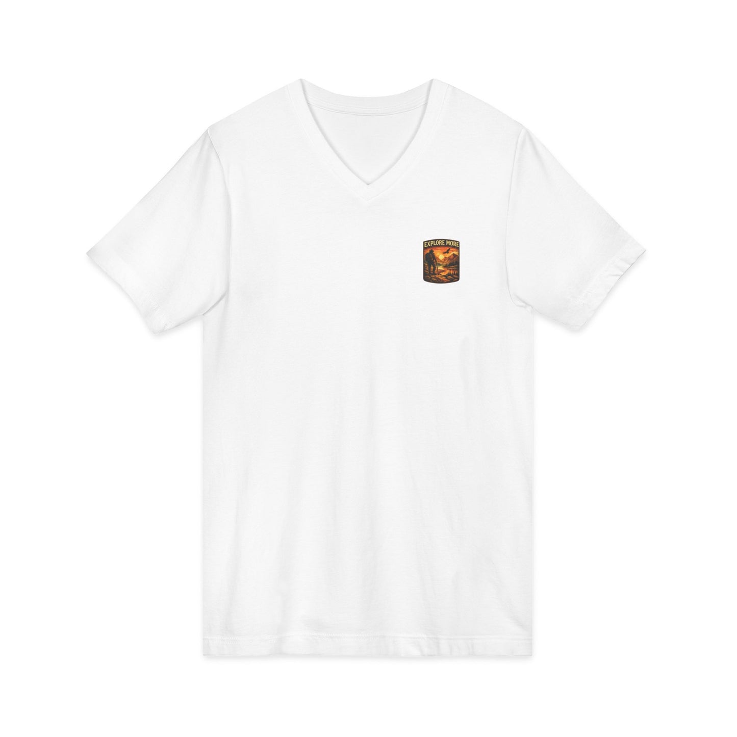 Explore More V-Neck Tee — Adventure Hiking Graphic Shirt