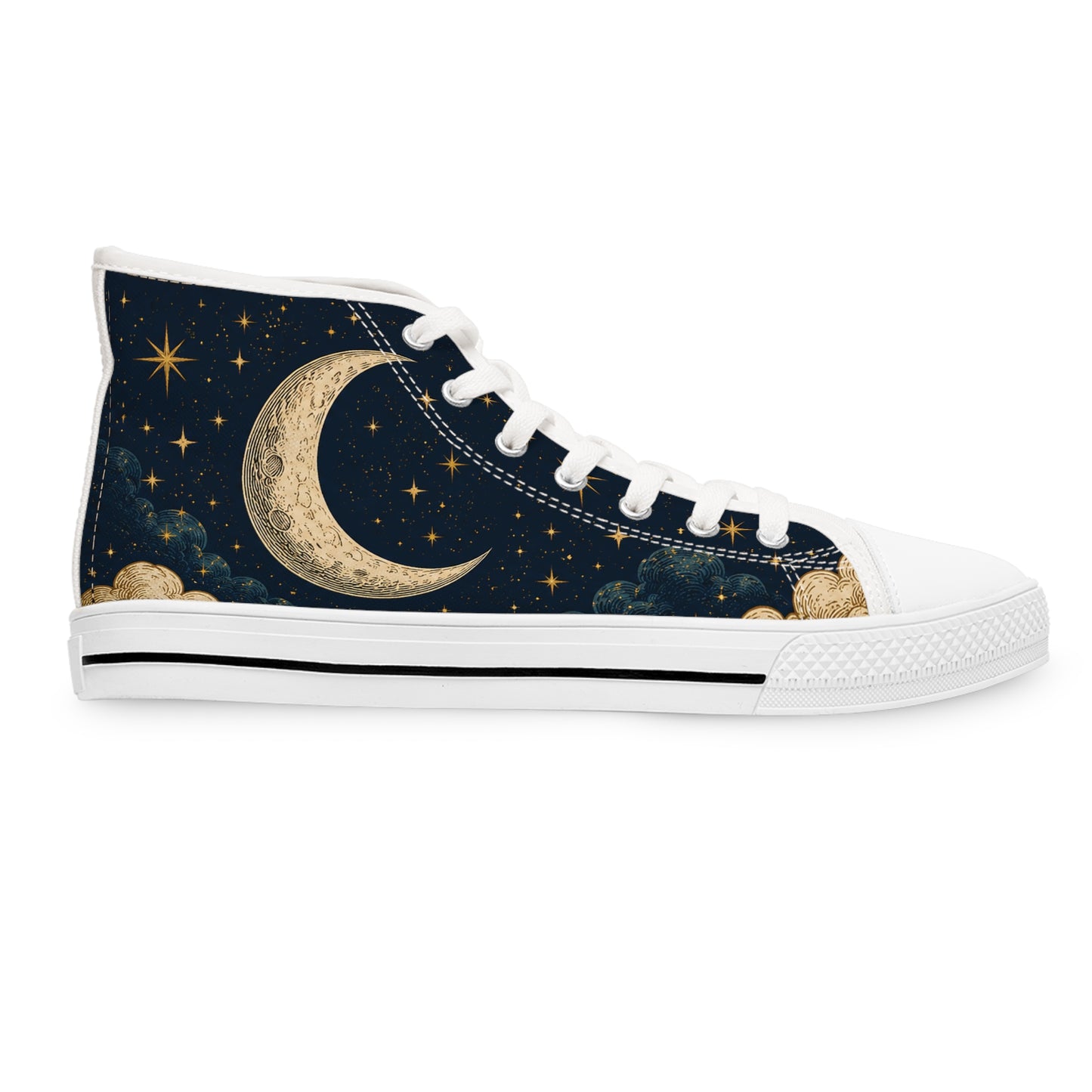 Celestial Sun & Moon Women's High Top Sneakers