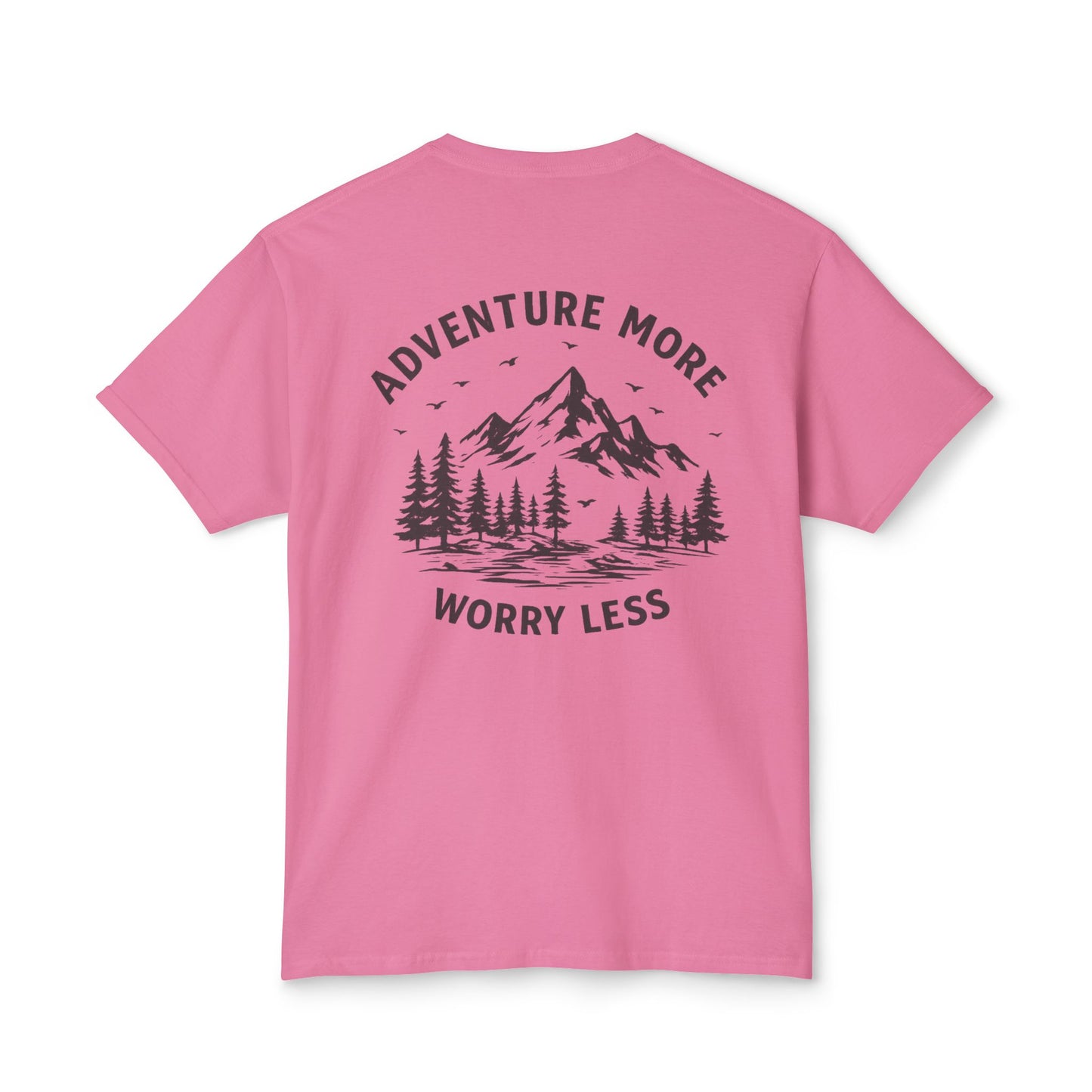 Adventure More, Worry Less Mountain Graphic T-Shirt